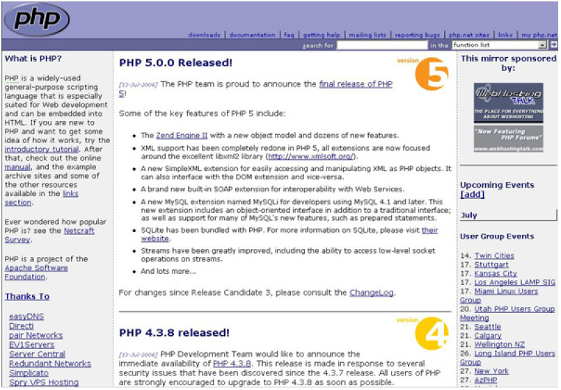     web- Apache, PHP, MySQL    Windows
